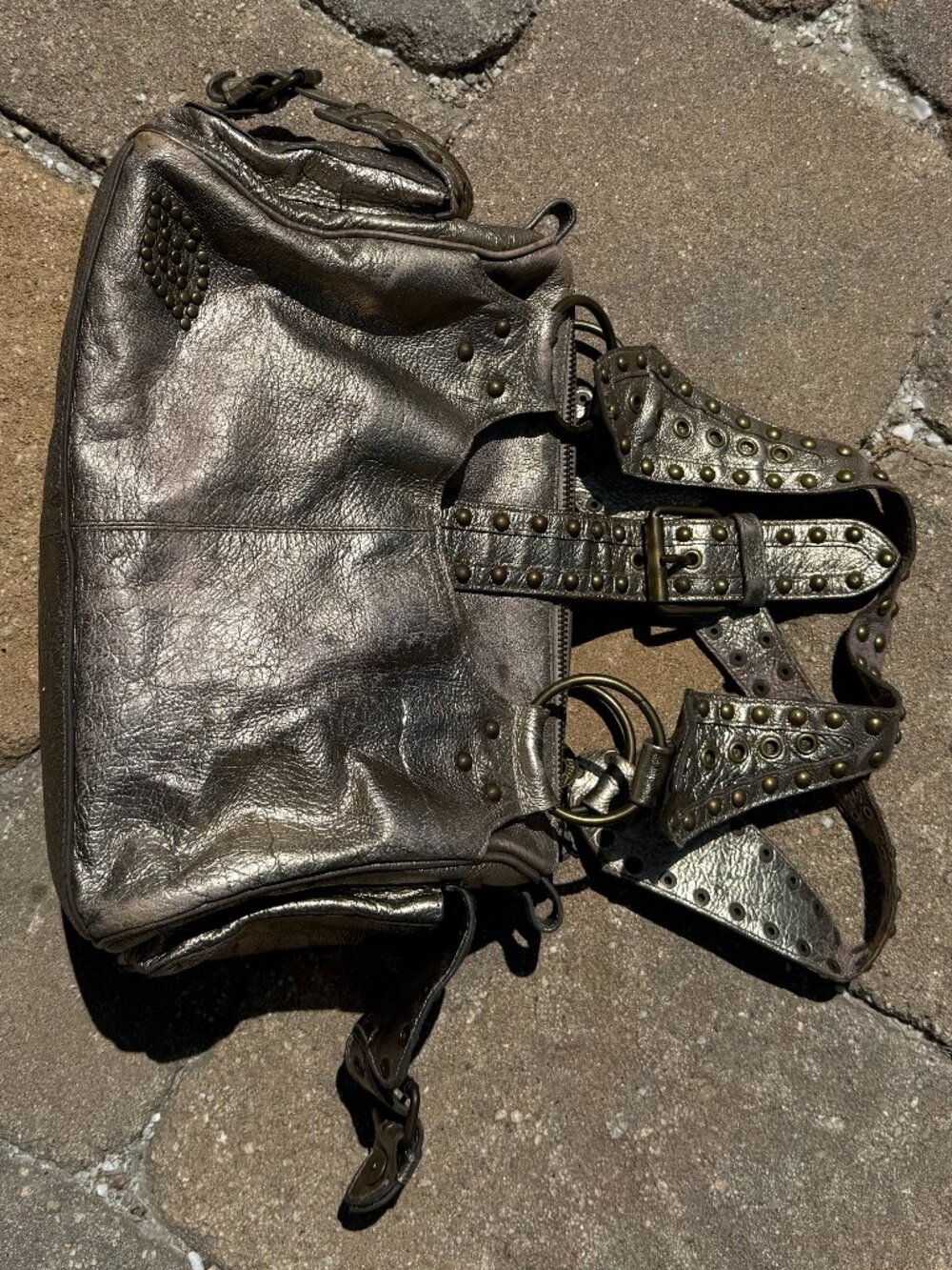 Betsey Johnson vintage Gold studded bag - Picture 8 of 16